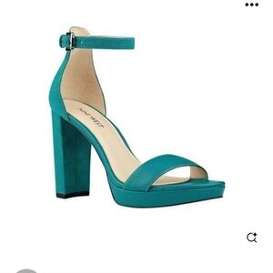 Nine West Women's Teal Dempsey Sansals Sz9